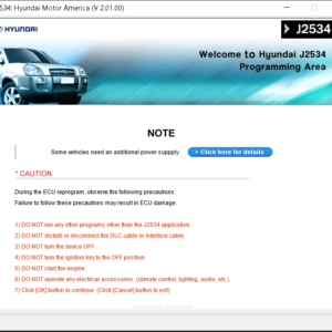 Programación - Actualización de ECU / TCM / BCM con J2534 para HYUNDAI (Software Original)