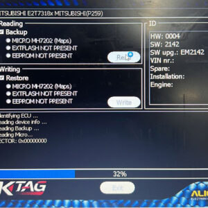 Calibración (Mapa / Inmo off) para Mitsubishi Montero 3.0 TM  4x4 ( Parte MD346008 ) E2T68681 H1 KTAG